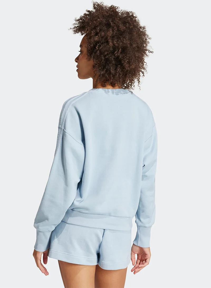 اديداس All Szn French Terry 3 Stripe Sweatshirt