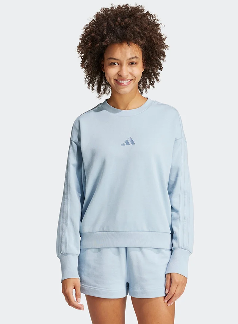 اديداس All Szn French Terry 3 Stripe Sweatshirt