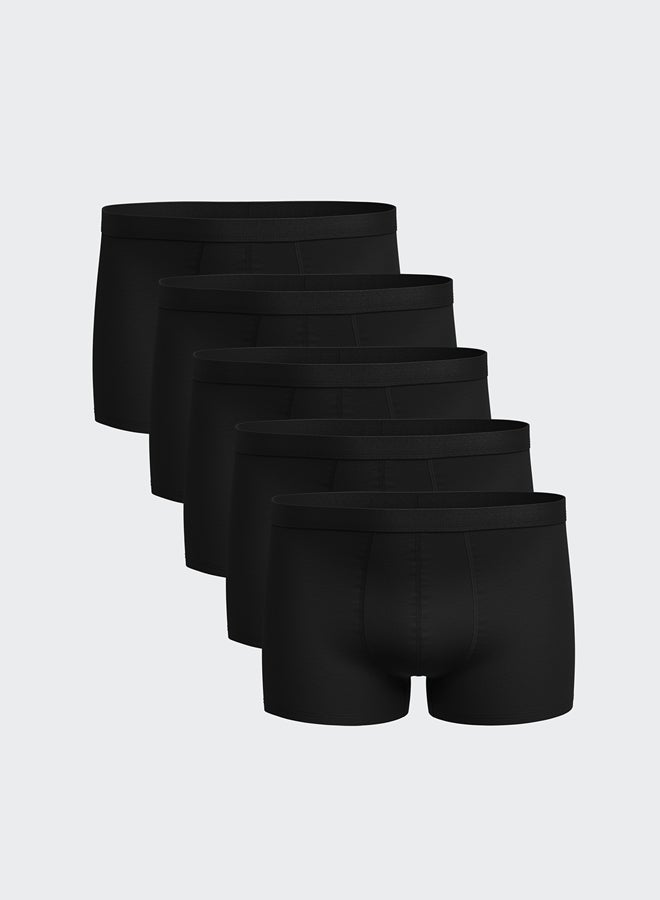 LC WAIKIKI Regular Fit Cotton Stretch Men's Boxer Trunks 5 Pack  - Image 1