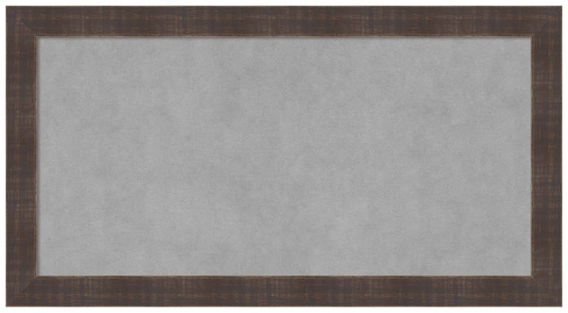 Amanti Art Amanti Art Brown Framed Magnetic Board 14x26 Small Vision Board for use with Magnets 100 Metal Sheet to Display Items as Office Decor or for Home Organization in mudroom Kitchen or Kids Room 