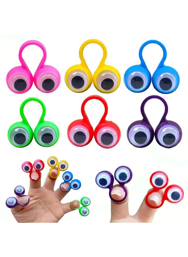 24pcs Wiggly Eyeball Finger Puppets Toys Set Random Color Party Favors For Kids - Image 2