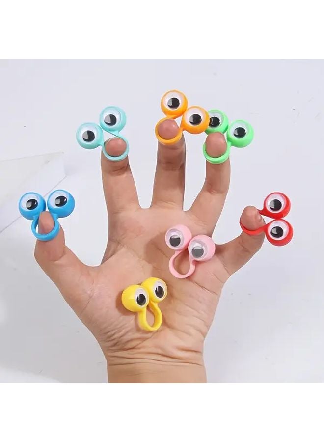 24pcs Wiggly Eyeball Finger Puppets Toys Set Random Color Party Favors For Kids - Image 5