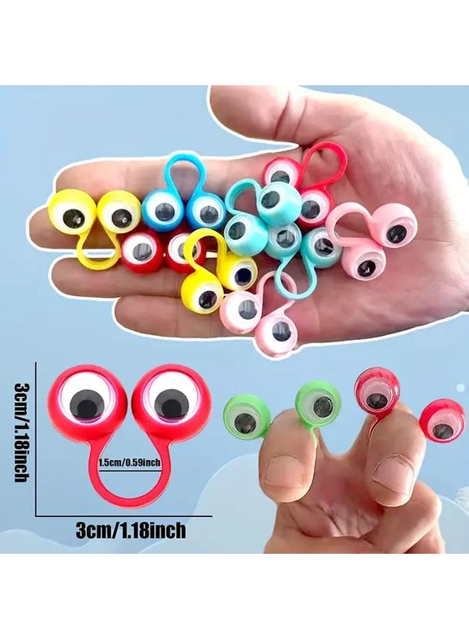 24pcs Wiggly Eyeball Finger Puppets Toys Set Random Color Party Favors For Kids - Image 3