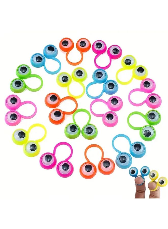 24pcs Wiggly Eyeball Finger Puppets Toys Set Random Color Party Favors For Kids - Image 4