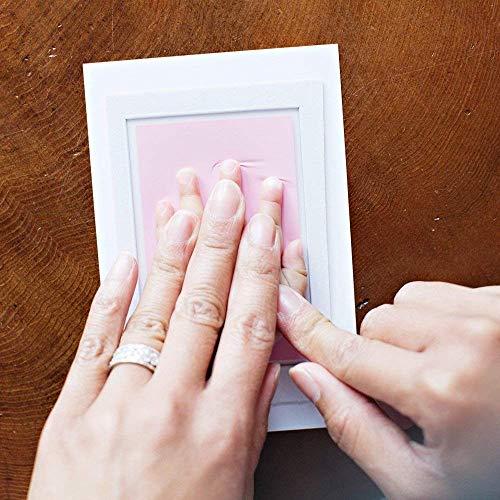 Grab Classy 0-6 Months Safe Inkless Baby Handprint And Baby Footprint Ink Pad With Imprint Cards 100% Non-Toxic & Mess Free Safe For Newborn Baby And Toddlers (Pink, 0-6 Months), 1 Count - Image 4