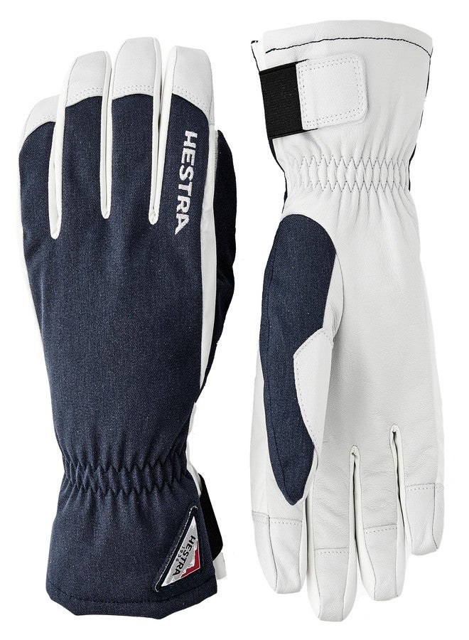 Hestra Unisex Power Short 5-Finger Glove, Waterproof, Windproof Alpine Skiing Gloves for Men & Women - Navy - 8 - Image 1
