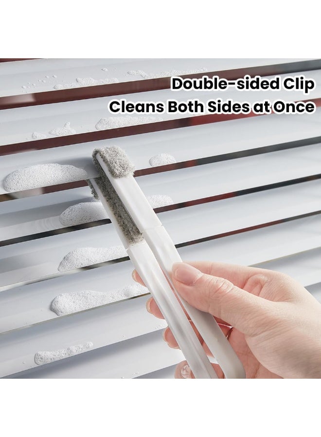 عام فرشاة تنظيف الستائر، أداة تنظيف محمولة لستائر النوافذ، مع 6 رؤوس استبدال، مناسبة للمساحات الضيقة مثل مصاريع النوافذ، فتحات التهوية في السيارات، مراوح السقف ومكيفات الهواء. - Image 5