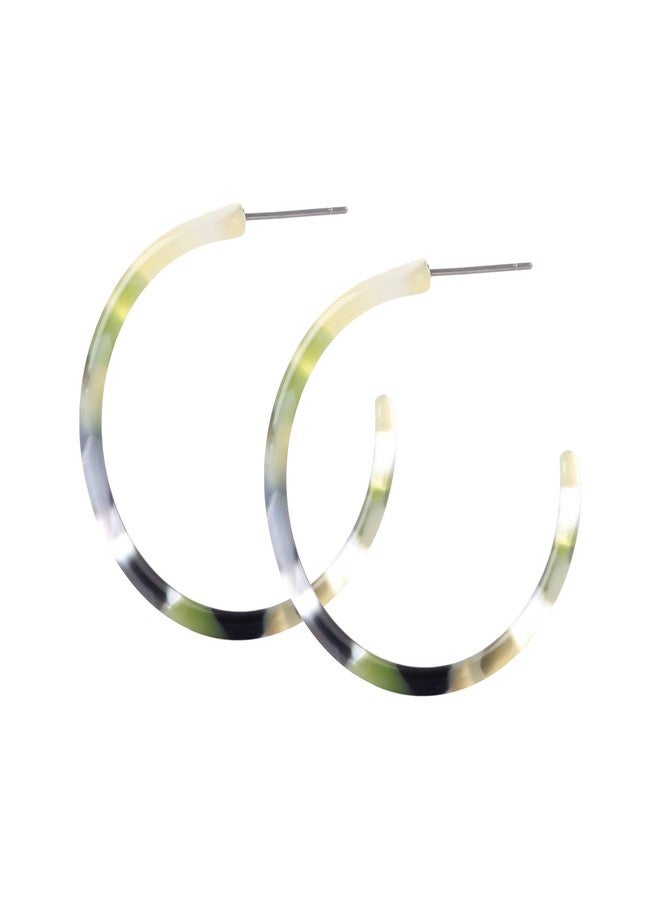 Tamhoo 10 Pairs Leopard Hoop Earings Lightweight - Bohemia Statement Hoops Acrylic Resin Round Circle Stud Earring Set - Drop Dangle Ecetate Earrings Green Pink Red for Tweens Women Women (10 pairs) - Image 5