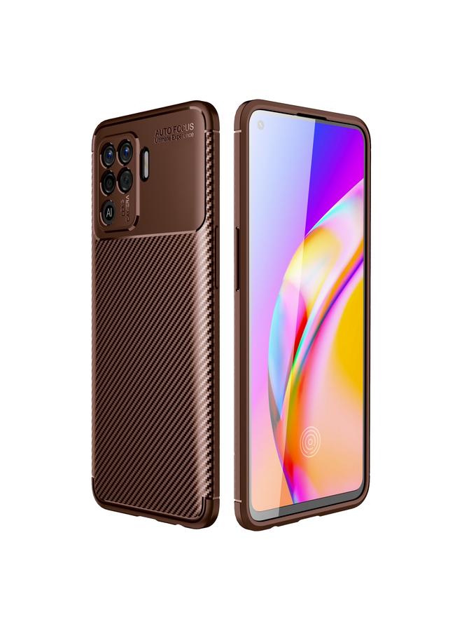 اس-توب جراب لهاتف OPPO F19 Pro مصنوع من ألياف الكربون ومقاوم للصدمات من مادة TPU - Image 1