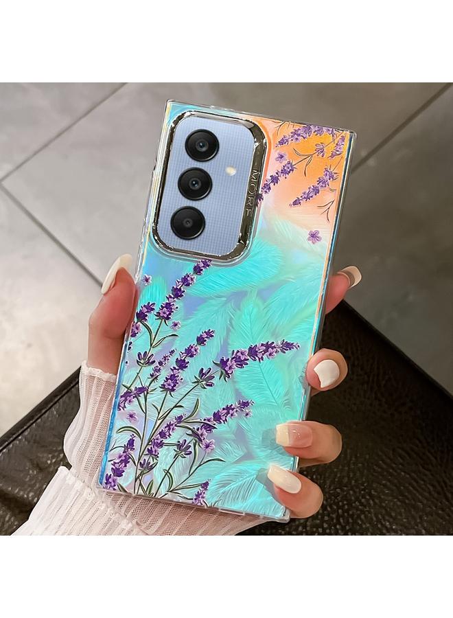 إيروريكس جراب لهاتف Samsung Galaxy A25 5G، جراب هاتف TPU مطلي بالكهرباء ومزخرف بنقشة زهور الليزر - Image 1