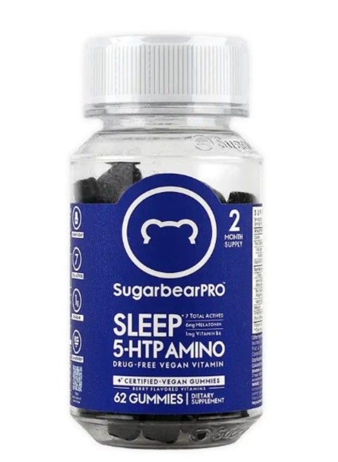 SugarbearPRO حبوب النوم 5-HTP، 62 جيمي - Image 1