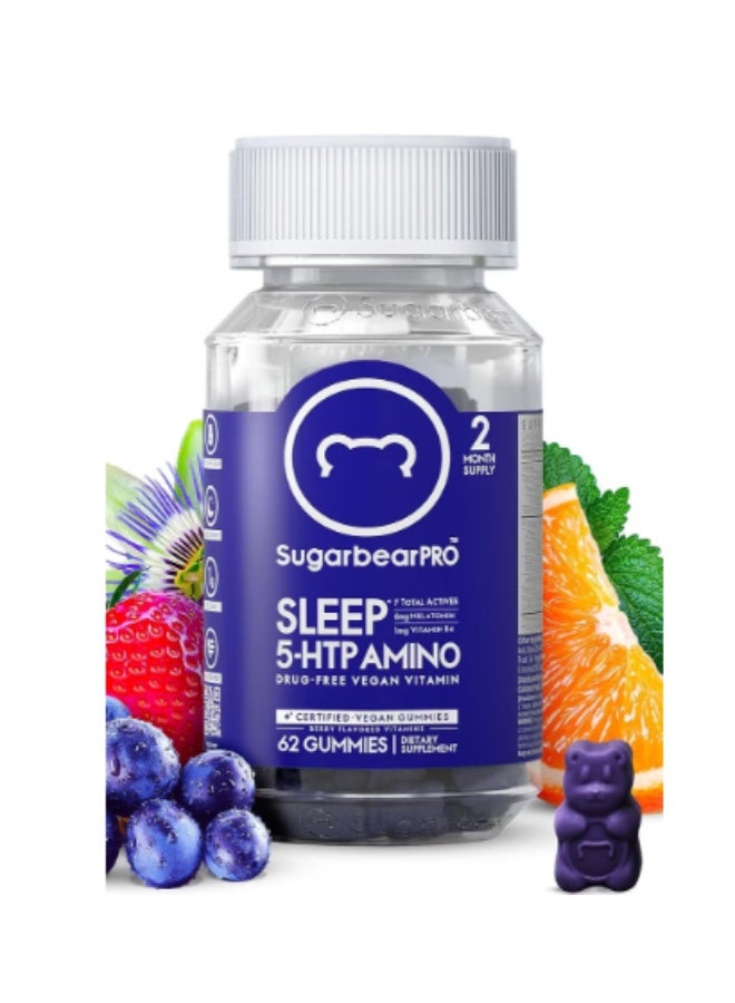SugarbearPRO حبوب النوم 5-HTP، 62 جيمي - Image 2