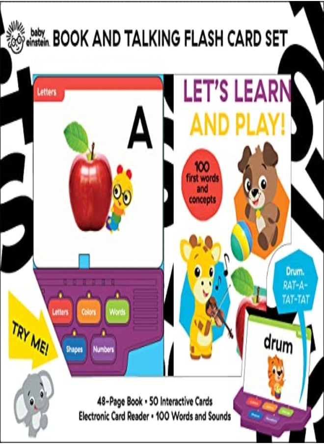 Baby Einstein Lets Learn And Play Book And Talking Flash Card Sound Book Set 