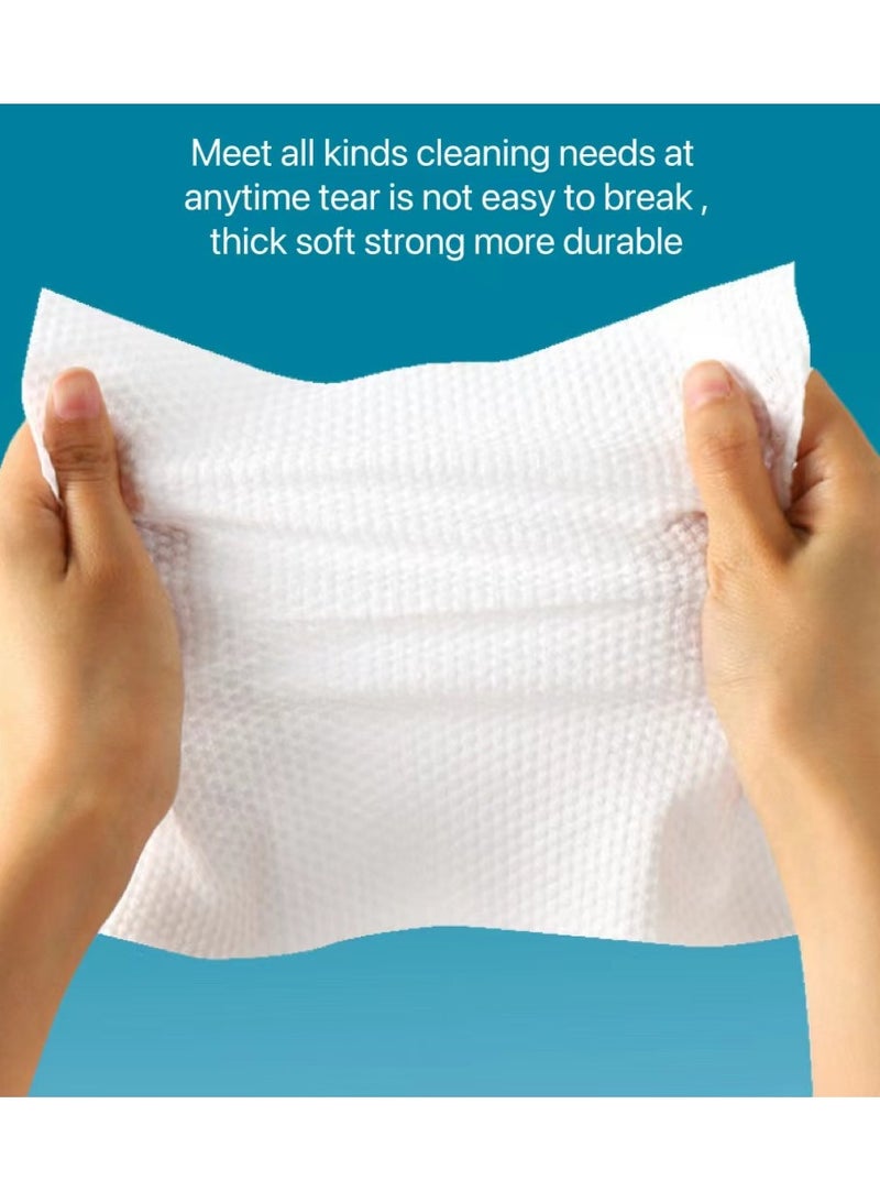 2(package) Disposable  Face Towel，Ultra Soft Facial Tissue Towel， Dry Wet Dual Use Facial Tissue for Baby, Deeply Cleansing Make Up Thick Face Towel ,Gentle Makeup Removal, for Sensitive Skin Convenient ,for Outings and Travels Size: (20cm x 15cm) - Image 2