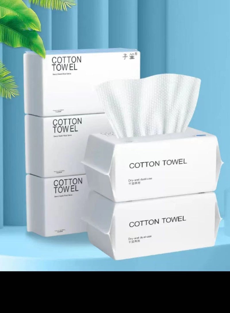 2(package) Disposable  Face Towel，Ultra Soft Facial Tissue Towel， Dry Wet Dual Use Facial Tissue for Baby, Deeply Cleansing Make Up Thick Face Towel ,Gentle Makeup Removal, for Sensitive Skin Convenient ,for Outings and Travels Size: (20cm x 15cm) - Image 3