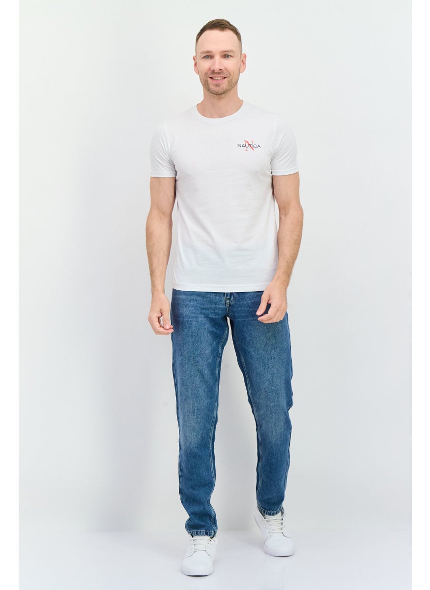 NAUTICA Men Crew Neck Short Sleeves Graphic Print T-Shirt, White  - Image 4