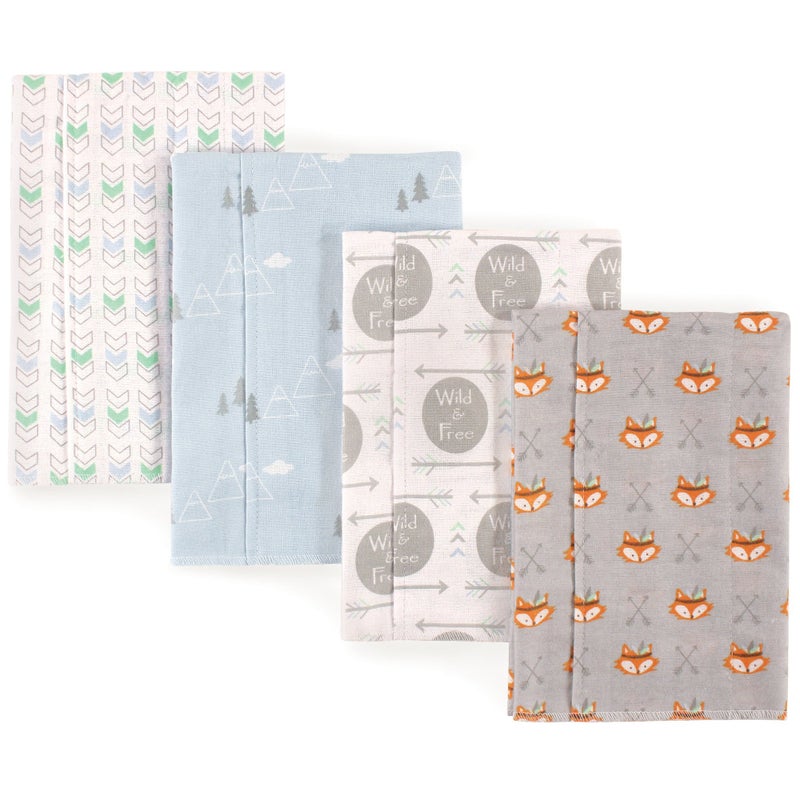 Luvable Friends Luvable Friends Unisex Baby Cotton Flannel Burp Cloths Wild Free One Size 