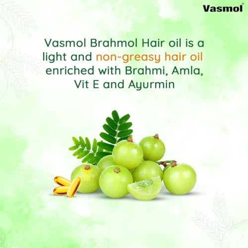 Vasmol Brahmol Hair Oil , 500 ml - Image 3