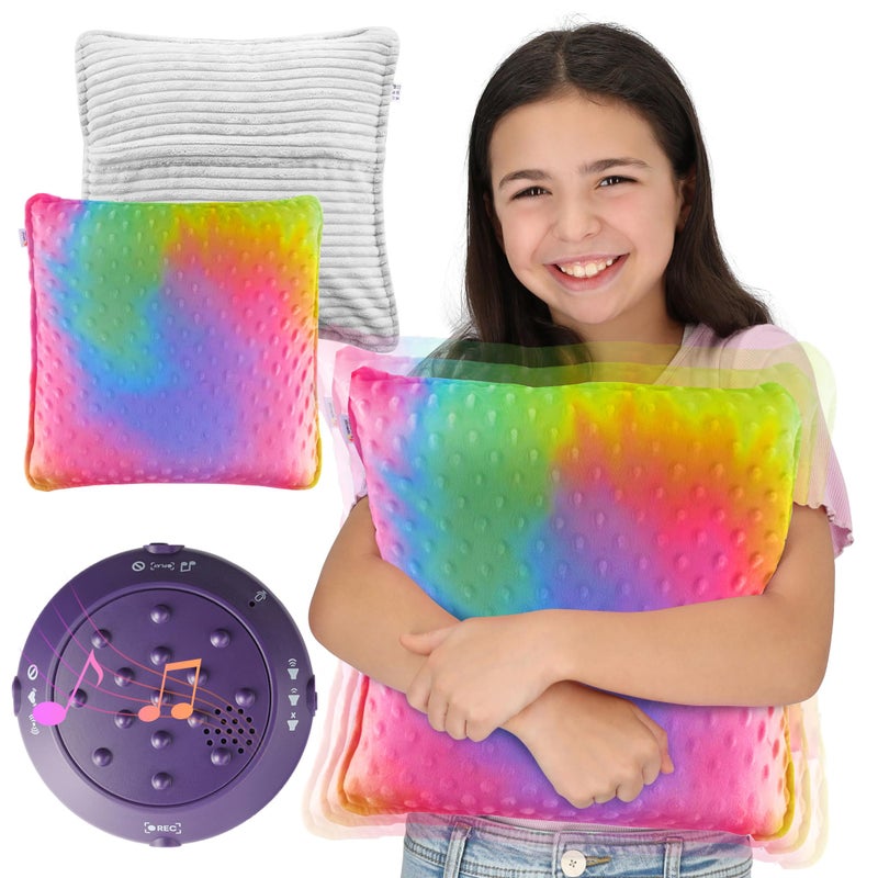 Special Supplies Special Supplies Vibrating Pillow Sensory Pressure Activated for Kids and Adults 12 Plush Minky Soft Cover Textured Therapy Stimulation Bumps 3 Vibration Modes Music  Voice RecordingMultiColor