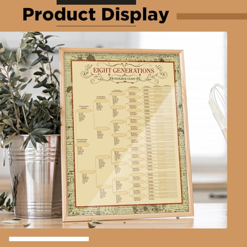 Sinload 30 Pcs Family Tree Charts to Fill in Genealogy Charts 8 Generation 255 Name Spaces Genealogy Organizer Pedigree Charts for Genealogy Ancestry Family History Reunions Lineage, 17 x 22 Inch - Image 4