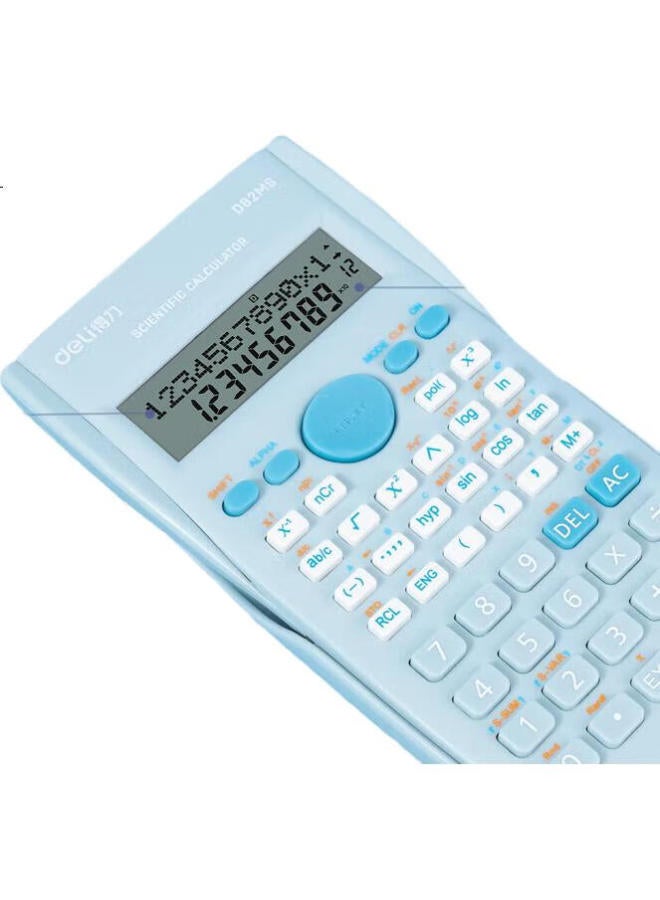 Deli D82Ms Scientific Calculator With 240 Functions, Exam Calculator (Suitable For Middle And High School Students), Study Supplies, Light Blue - Image 1