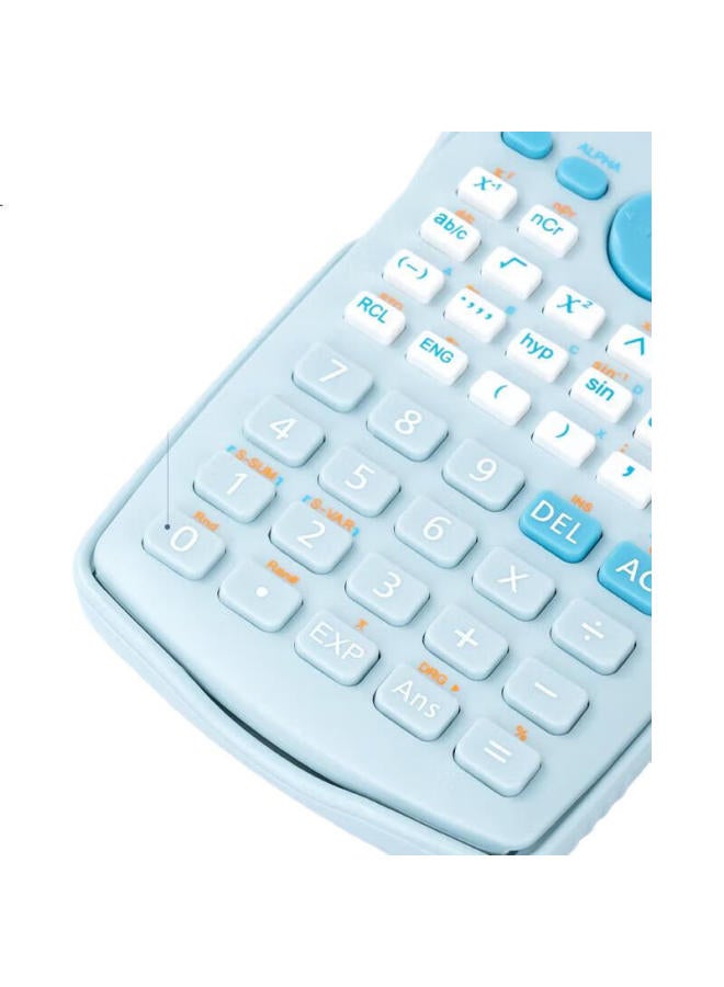 Deli D82Ms Scientific Calculator With 240 Functions, Exam Calculator (Suitable For Middle And High School Students), Study Supplies, Light Blue - Image 3