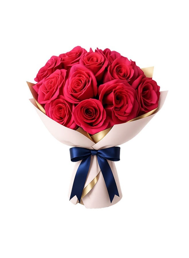 Hot Pink Rose, Without Vase-10 stems - 50cm, Colombia