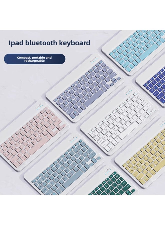 Bluetooth Keyboard For Huawei Xiaomi Mobile Phone Tablet Wireless Mute Wonderful Control IPad Keyboard And Mouse Suit-Color:10-inch Backlit Keyboard (RGB Luminous)-Product Type:Black (send Data Cable) - Image 2
