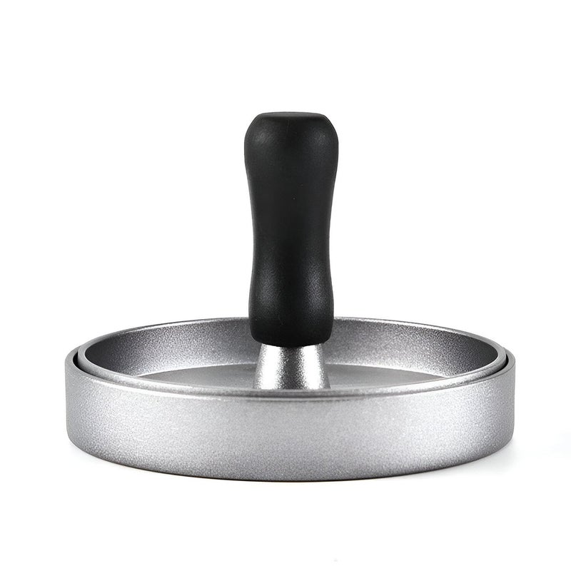 Hamburger Grill - Portable Cast Iron Hamburger Grill Press for Perfectly Sizzled Burgers – Ridged Design Creates Delicious Grill Marks and Reduces Grease – Ideal for BBQ, Camping, and Indoor Cooking - Image 1