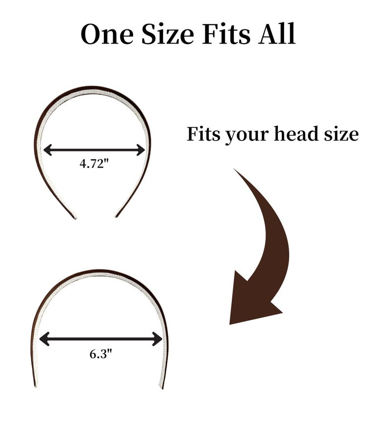 MD Style Headband for Women and Girls - 1 inch Hairband - Hair Accessories, Hard Headbands, Satin Hairbands (Brown, 1 inch) - Image 5