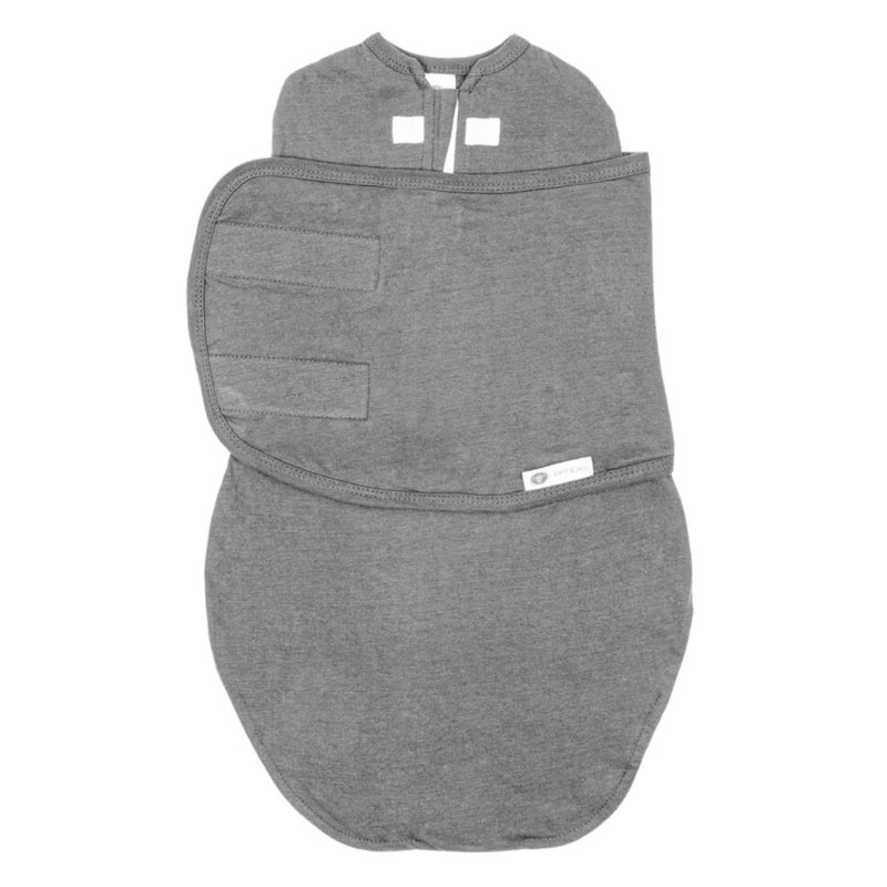 EMB emb 2Way Starter Baby Swaddle 614 lbs Newborn Sack 03 Months Zip Hook Loop 03 Months Baby Wrap Hip Healthy Infant Swaddle Slate 