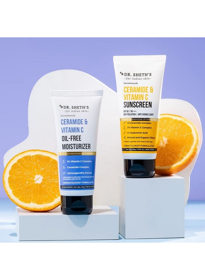 دي آر. شيث'س Glow & Protect Duo|واقي من الشمس خفيف الوزن بعامل حماية من الشمس SPF 50 ومرطب خالي من الزيوت|للبشرة العادية إلى المختلطة|لجميع أنواع البشرة|100 جرام عدد 2 - Image 4