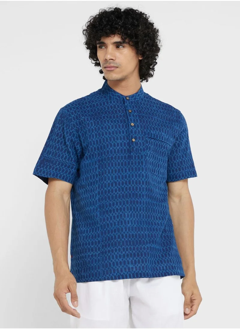 Fabindia Printed Regular Fit Shirt