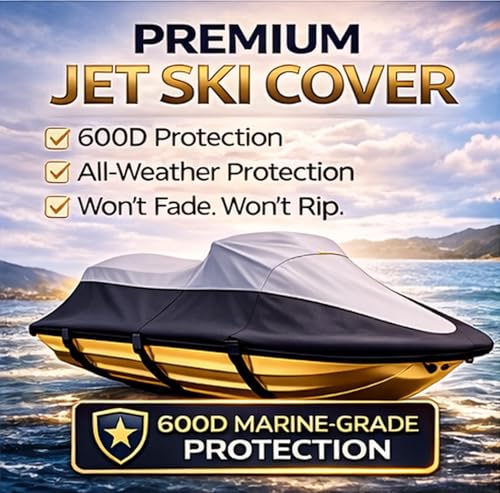 SBU Jet Ski Cover for Yamaha FX Cruiser 20022010 Wave Runner 600D Solution DyedFade Resistant Trailerable Waterproof PWC Jetski Covers - Image 3