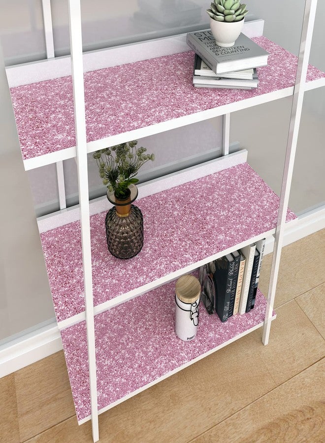 Decotalk 354"x17.7" Pink Glitter Wallpaper Peel and Stick Glitter Wallpaper for Walls Removable Pink Wall Vinyl Sparkle Contact Paper Chunky Sequins Sparkle Wall Paper for DIY Crafts Party Decorative - Image 3