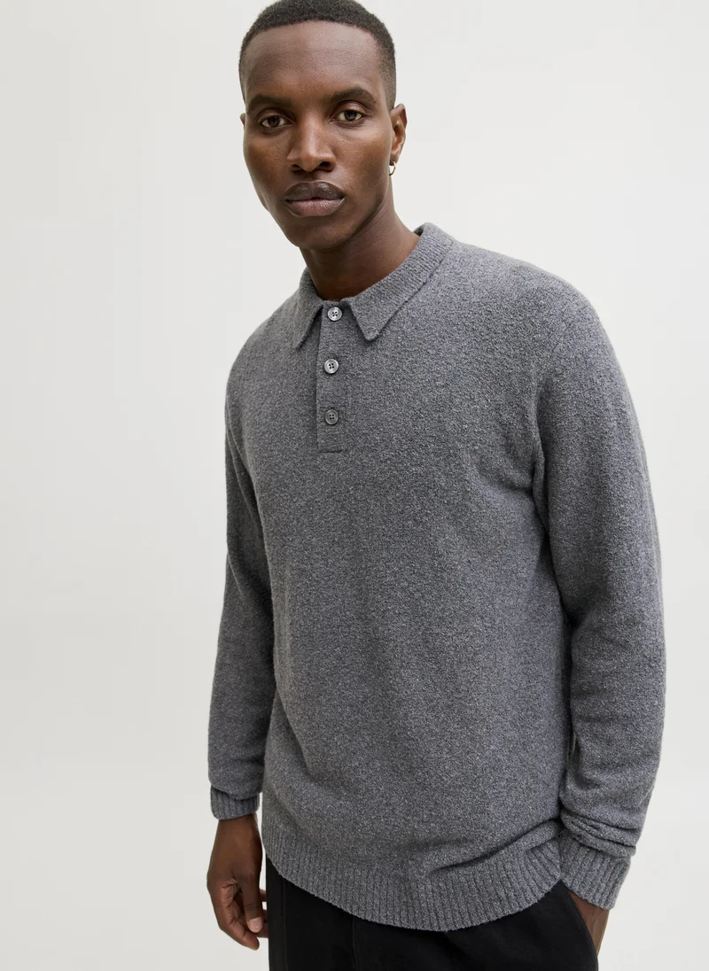 JACK & JONES  Knitted Polo for Men | Best Price UAE