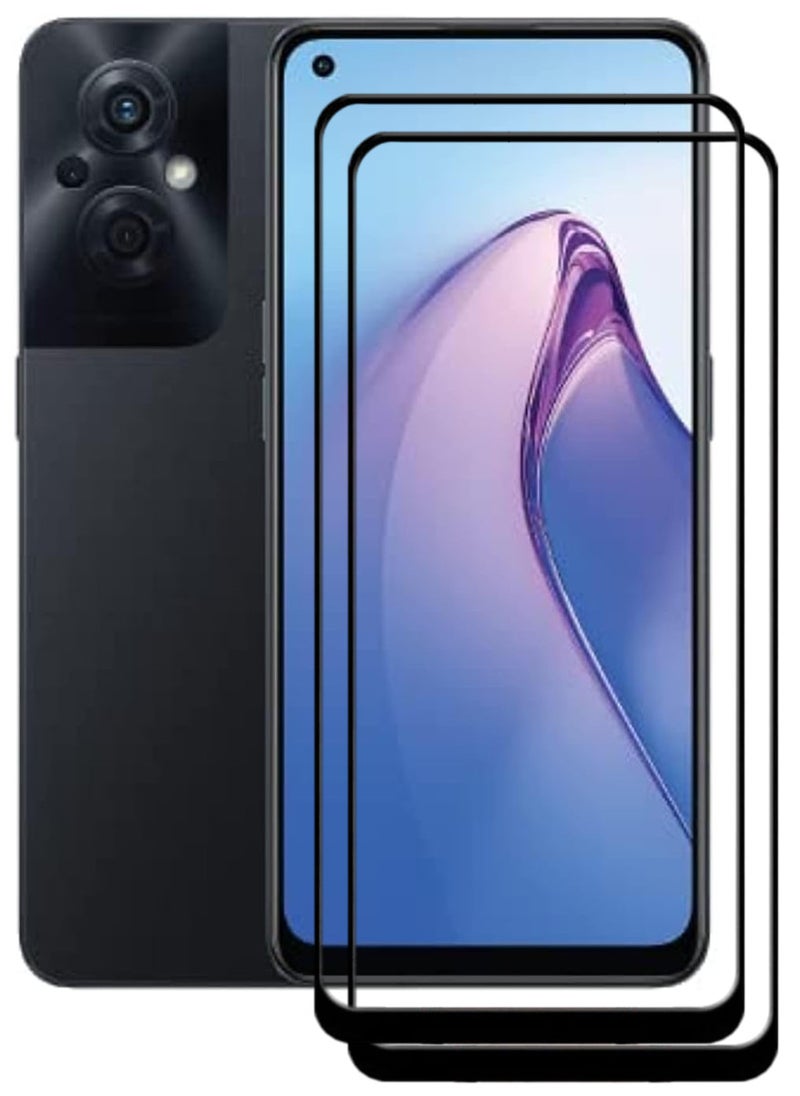 ACLIX 2 Pieces Antistatic ESD Dustproof Premium Quality High Definition Tempered Glass Screen Protector Designed For Oppo Reno8 Z - Image 1
