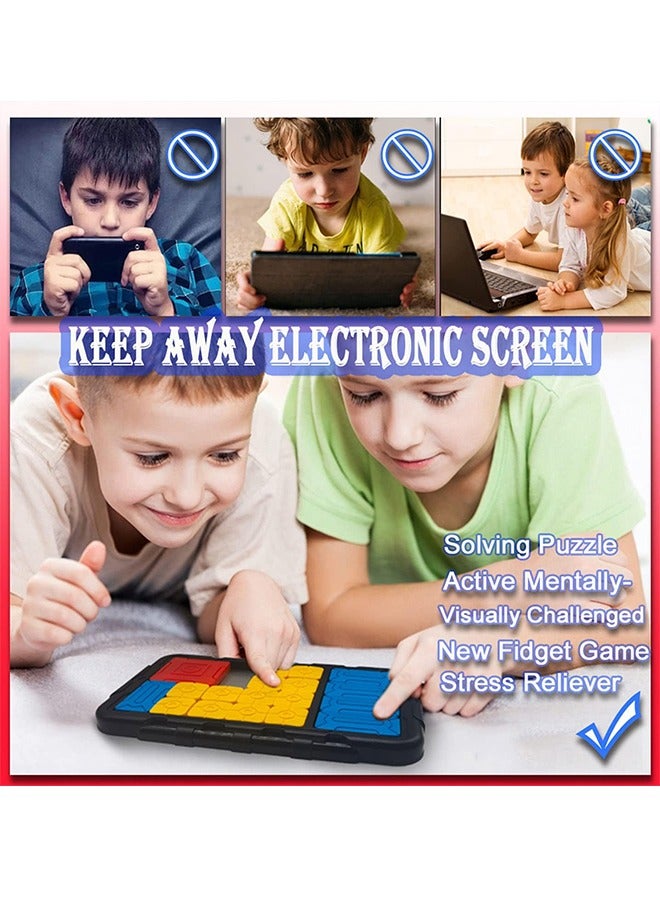 2Pcs Puzzle Game for Kids Brain Teasers Puzzle Toy Tangram Jigsaw Intelligence Unblock 500+ Leveled Up Super Slide Game for All Age Gifts for 3-15 Old Kids Toys - Image 4