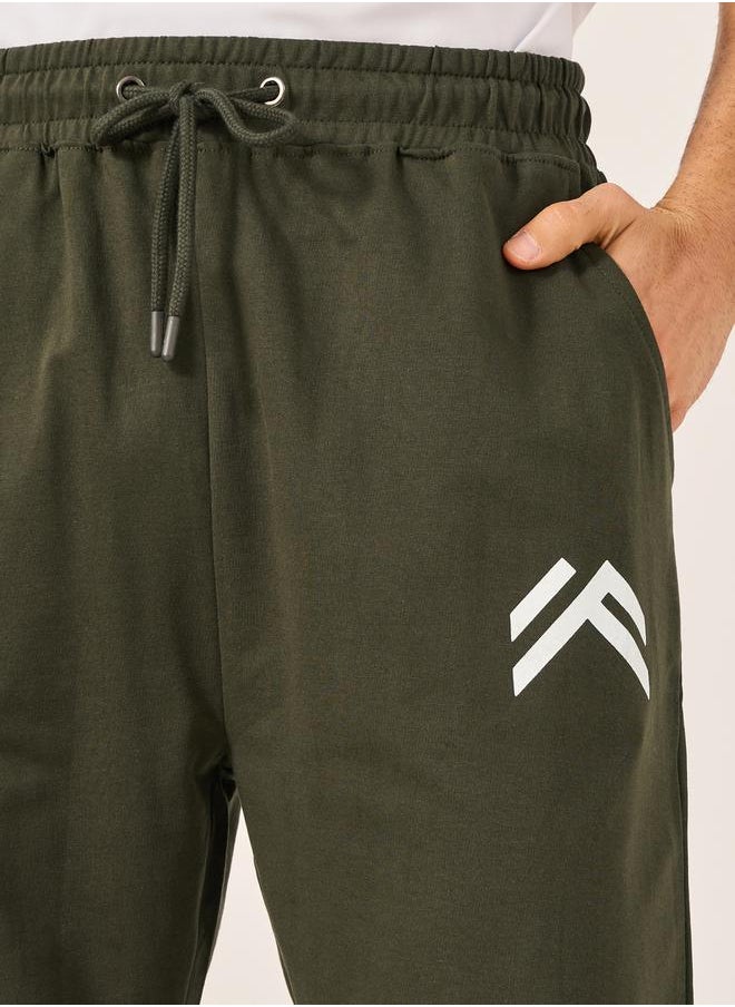Styli - Mid Rise Oversized Joggers with Minimal Print - Image 1