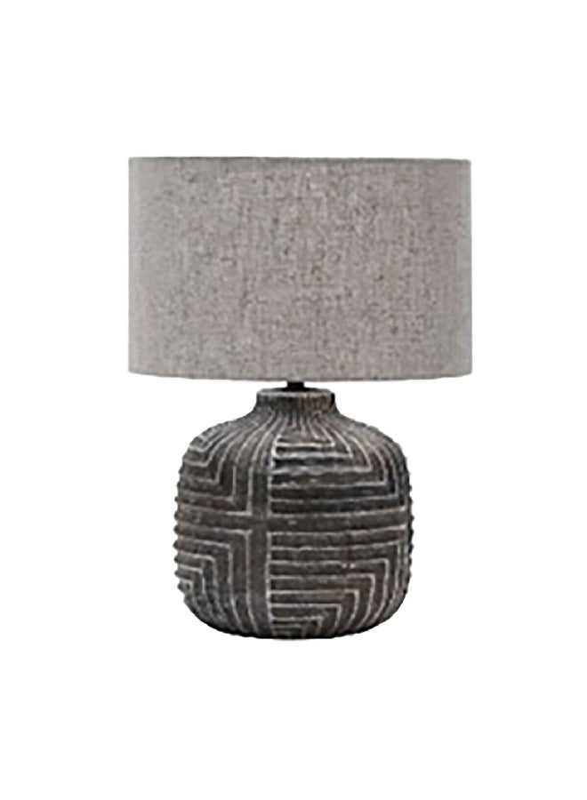 60W E27 Base Scratch-Resistant Elegant Decorative Ceramic Table Lamp dark brown and Grey 24 x 24 x 40.5 cm D4521L-BROWN