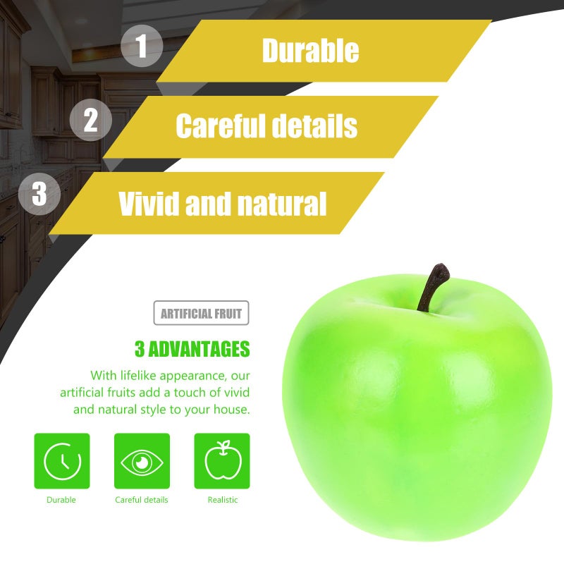 Green Artificial Lemons Plastic Fruit Decor Home Kitchen Table Centerpieces - Image 4