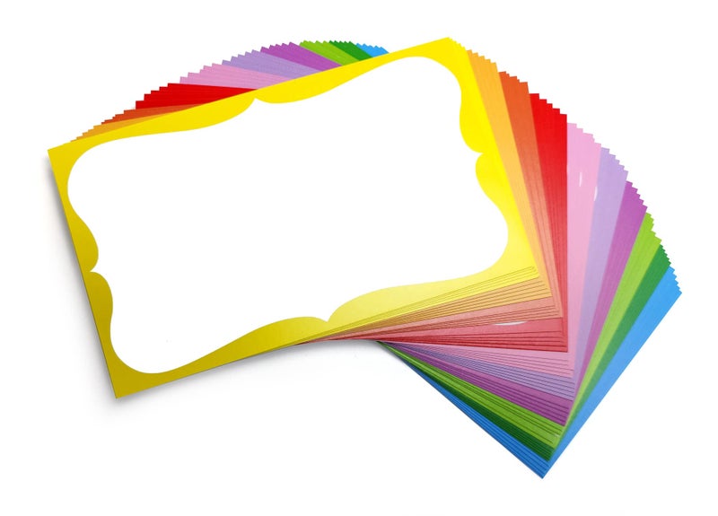 PPAPPAPPIYO بطاقات فهرسة ملونة PPAPPAPPIYO 3x5 / (مجموعة من 50) بطاقات فهرسة فارغة بطاقة فلاش 250 جرام (10 متعددة) - Image 1