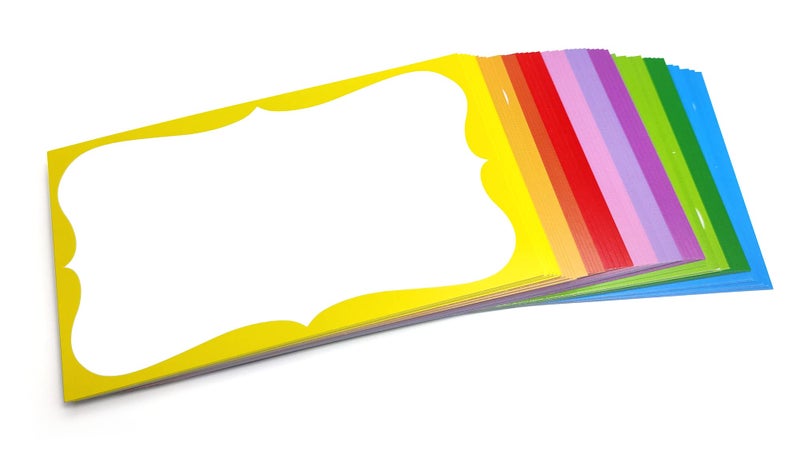 PPAPPAPPIYO بطاقات فهرسة ملونة PPAPPAPPIYO 3x5 / (مجموعة من 50) بطاقات فهرسة فارغة بطاقة فلاش 250 جرام (10 متعددة) - Image 2