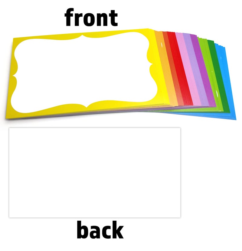 PPAPPAPPIYO بطاقات فهرسة ملونة PPAPPAPPIYO 3x5 / (مجموعة من 50) بطاقات فهرسة فارغة بطاقة فلاش 250 جرام (10 متعددة) - Image 4