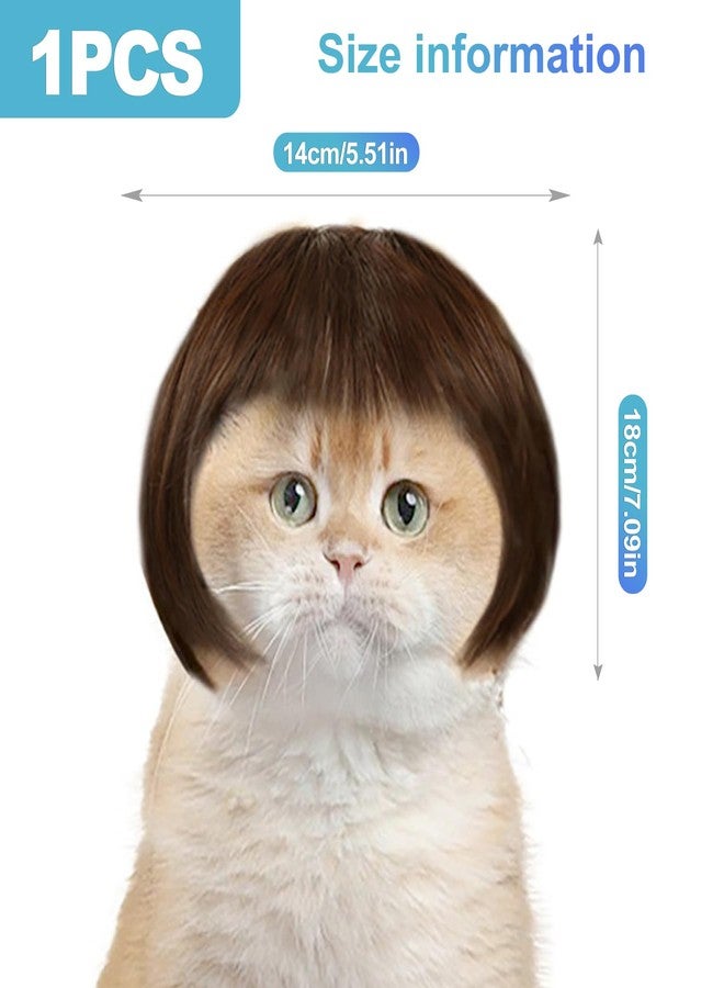 CoguZed 1-Pack Adjustable Pet Wig for Dogs & Cats – Trimmable 3D Design Wigs for Small/Medium/Large Breeds (Black, Brown, Straight) | Halloween, Christmas, Parties & Photo Shoots - Image 2