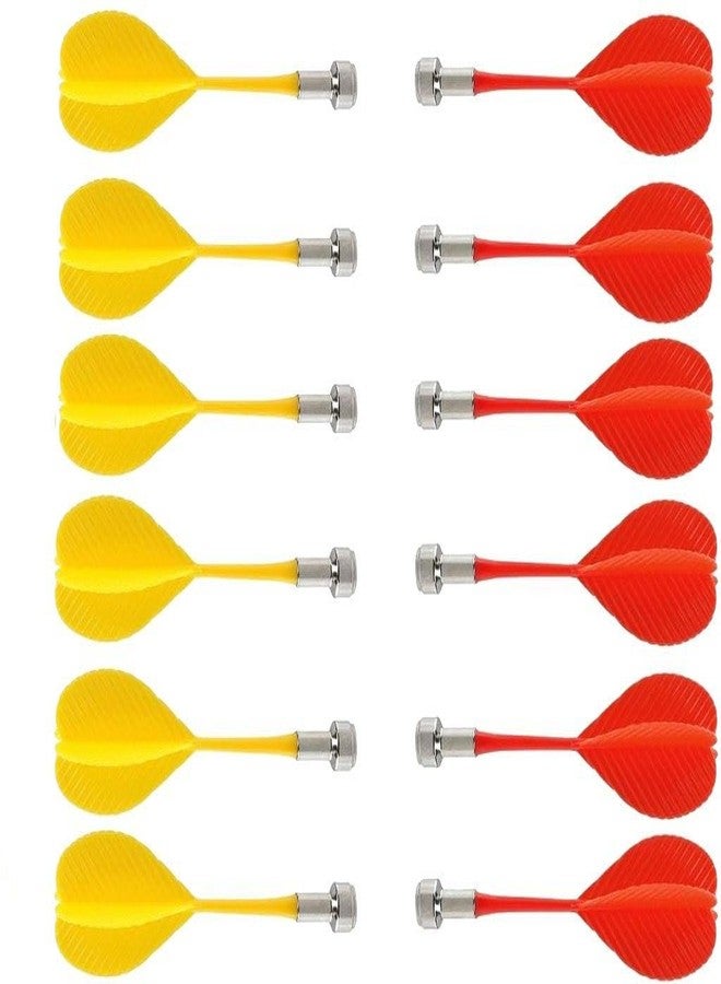 UROCK Magnetic Darts Safety Plastic Darts Replacement Dart for Boys Girls and Adults Target Game Toys (Red & Yellow-12Pcs) - Image 1