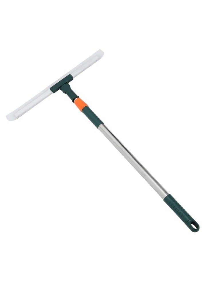 Silicone Floor Squeegee for Window and Shower Cleaning with Telescopic Pole for Tiles, Garage, Bathroom Deck and Shower Windows (Multicolor) - Image 1