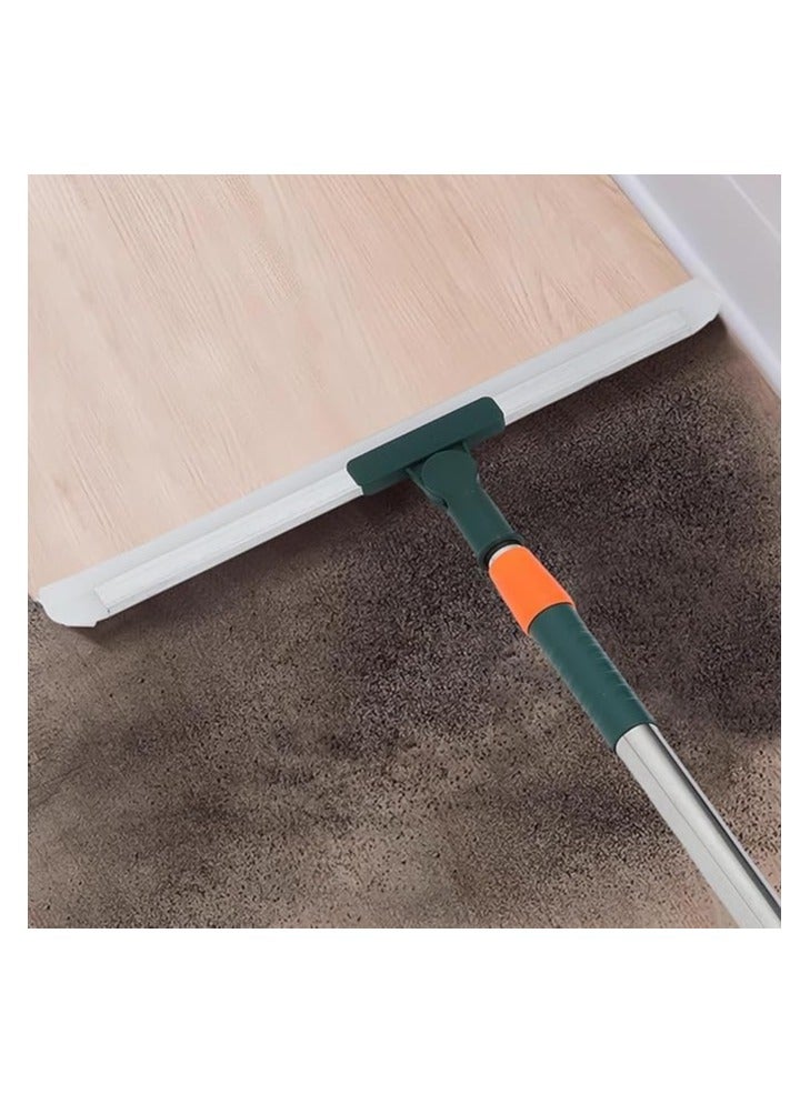 Silicone Floor Squeegee for Window and Shower Cleaning with Telescopic Pole for Tiles, Garage, Bathroom Deck and Shower Windows (Multicolor) - Image 2