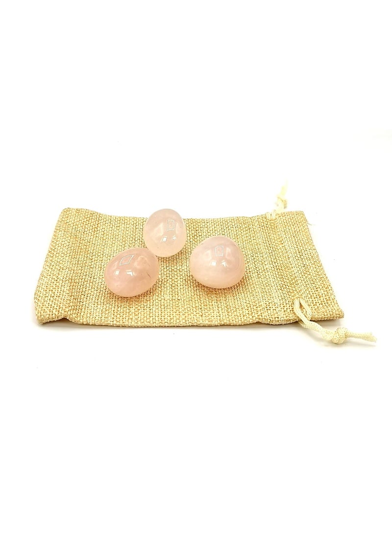 Plus Value Plus Value Premium Rose Quartz Tumbled Stone Pebbles Reiki Healing Aura Chakra 50grams Jute Bag  - Image 3
