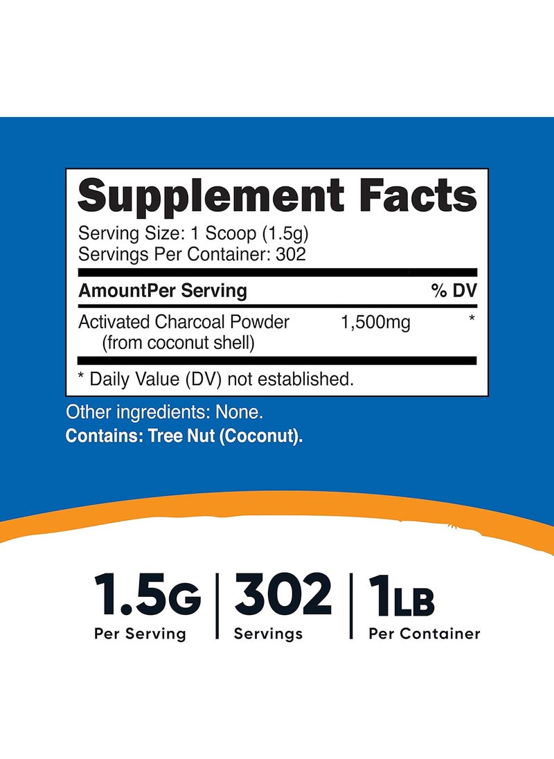 Nutricost - Activated Charcoal Powder 1Lb Food Grade Powder - Image 1